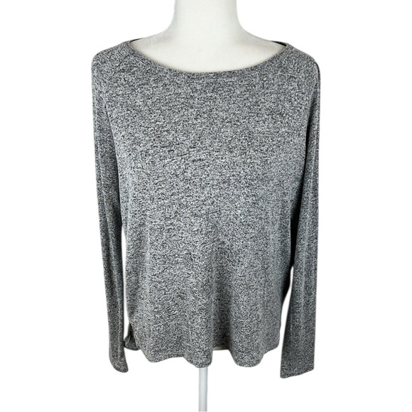 Old Navy Light Grey Long Sleeve Scoop Neck Top Size SP - Picture 1 of 8